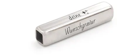 Produktbild von Vintageparts Rechteckige Röhrenperle aus 304 Edelstahl platinfarben 20 x 4...