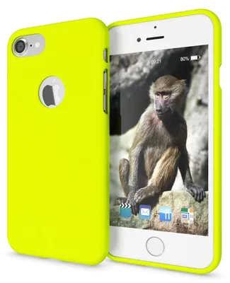 Immagine prodotto di Apple iPhone 7 Custodia per cellulare di NALIA, Custodia sottile in silicone al neon Custodia sottile per telefono giallo