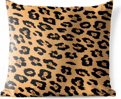 Produktbild von MuchoWow® Outdoor Kissen - Pantherdruck - Orange - Schwarz - 50x50 cm - Wetterfest - Lounge Kissen - Komfortabel - Kissen mit Bild