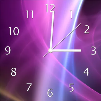 Produktbild von Wallario Design Wanduhr Abstraktes Muster in violett lila pink schwarz aus Echtglas, Größe 30 x 30 cm
