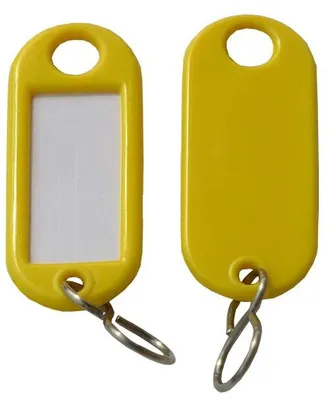 Produktbild von Schlüsselanhänger / Schlüsselschilder 100 Stück gelb S-Haken