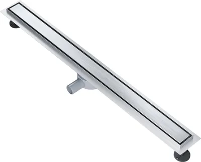 Produktbild von SONNI 100cm Bodenablauf flach Duschrinnen, 360° verstellbarer Siphon, Edelstahl 2 in 1 Design, mit Geruchsstop und Haarsieb Randablauf