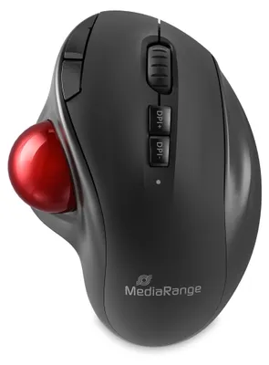 Produktbild von MediaRange Trackball-Maus Funk 7 Tasten 800-2.400 DPI, Rechtshänder