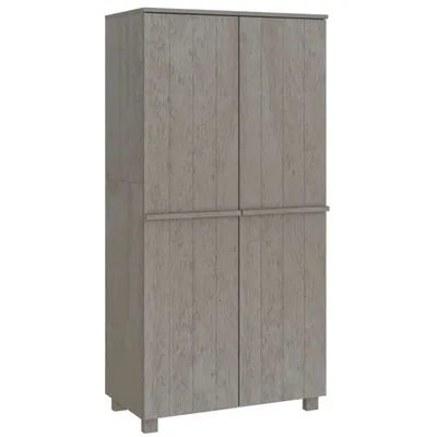 Produktbild von vidaXL Kleiderschrank HAMAR Hellgrau 89x50x180 cm Massivholz Kiefer