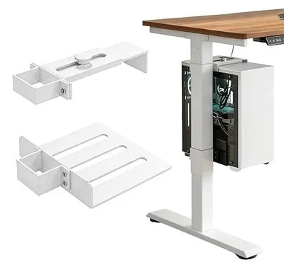 Zdjęcie produktu dla Uchwyt na komputer pod biurko bezwiertowy regulowany 18 kg stal