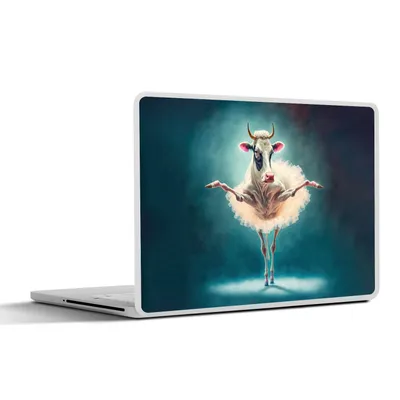 Produktbild von MuchoWow® Laptop Aufkleber Sticker Cover Kuh - Rock - Ballett - Tiere - Porträt - Kinder 30x21 cm - Sticker für Laptop - Selbstklebend