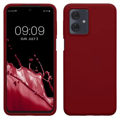 Produktbild von kwmobile Handyhülle für Motorola Moto G54 5G Hülle - Case Silikon - Kabelloses Laden - Schutzhülle Cover in Rhabarber Rot