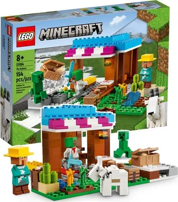 Productafbeelding van LEGO 21184 Minecraft: De bakkerij, een modulaire set met een Creeper- en een geitfiguur