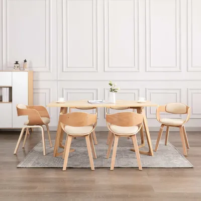 Produktbild von The Living Store Esszimmerstühle 6 Stk. Bugholz und Kunstleder