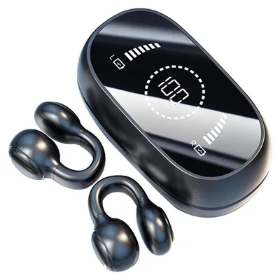 Produktbild von SportKopfhoerer,Leichte Ohrclip Kopfhoerer,Kabellose Open-Ear-Kopfhoerer,BT 5.3 Kabellose Ohrhoerer,Schwarz