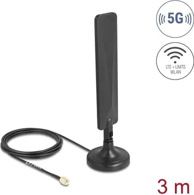 Obrázek produktu pro DELOCK 5G LTE Antenne SMA Stecker 3 dBi omnidirektional mit