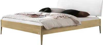 Produktbild von Hasena Massivholzbett mit gepolstertem Kopfteil Sestola Eiche Massivholz Farbe 74-Eiche bright, geölt Größe 160x200 cm