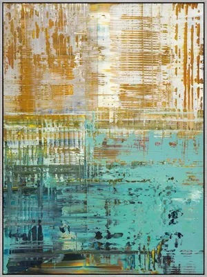 Produktbild von ArtUniverse Leinwandbild TürkisGold 90 x 120 cm