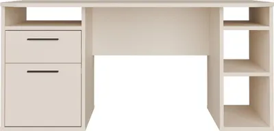 Produktbild von Schreibtisch >TEZAUR< in sandfarbig - 160x75,7x72cm (BxHxT)