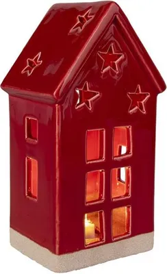 Obrázok produktu pre Domček s LED diódou - červený - cca 9 x 7,5 x 18 cm
