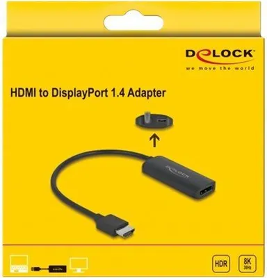 Image de DELOCK Adaptateur HDMI-A mâle vers DisplayPort femelle 8K