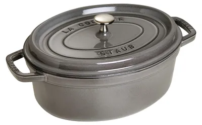 Productafbeelding van STAUB Cocotte, braadpan van gietijzer met deksel, 31 cm, 5,5 liter, ovaal, geschikt voor alle warmtebronnen