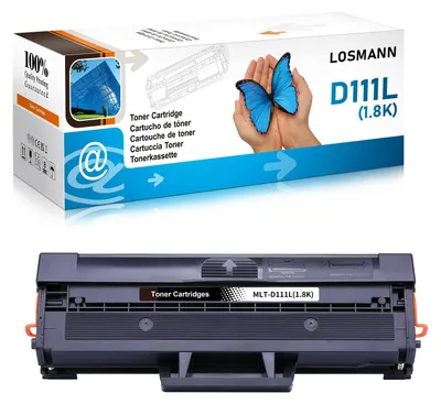 Immagine prodotto di Toner compatibile LOSMANN D111L per stampanti Samsung MLT-D111L MLT-D111S, compatibile con i modelli Xpress M2020W, M2021, M2021W, M2022, M2022W, M2026, M2026W, M2070, M2070F, M2070FW, M2070, M2070W, M2071FH, M2071FW, M2071HW, M2071 (1 nero)
