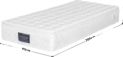 Zdjęcie produktu dla Materac, pianka zimna, 7 stref wsparcia, biały, 900*2000*250 mm