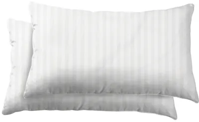 Produktbild von 2 Kissenbezüge Kissenhülle Dekokissenhülle 40x80 cm gestreift weiß Microfaser