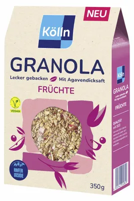 Obrázek produktu pro Kölln Granola, křupavé celozrnné ovesné müsli s ovocem, 350g
