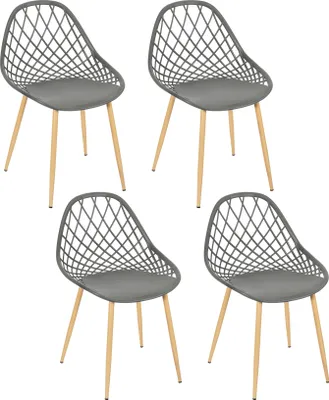 Image de Chaise Exterieur Malaga Gris - Lot De 4
