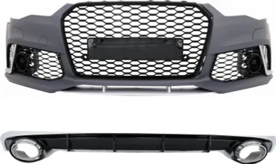 Produktbild von Rury wydechowe rozdzielacza powietrza zderzaka do Audi A6 4G Facelift 15-18 RS6 Look