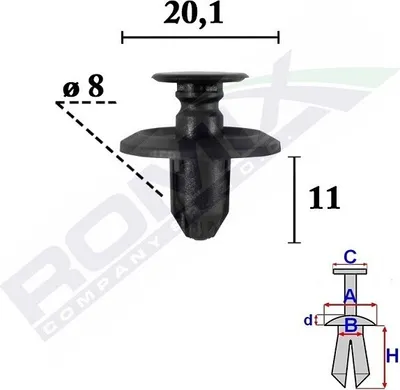 Immagine prodotto di ROMIX ROM clip per tappezzeria C70620