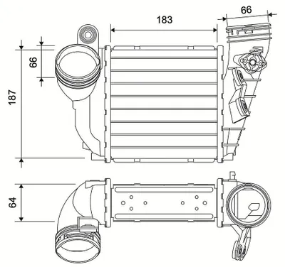 Produktbild von VALEO 822953 Ladeluftkühler LLK für VW Golf IV Schrägheck (1J1) Turbo Intercooler