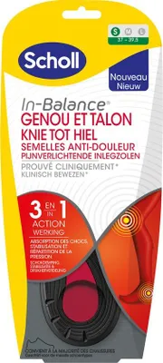 Immagine prodotto di Scholl In Balance solette antidolorifiche da ginocchio a tallone - Small - Misura 37-39,5 - 1 paio