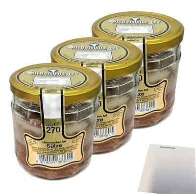 Produktbild von Sudenburger Hausmacher Art Rotwurst 3er Pack (3x270g Glas) + usy Block