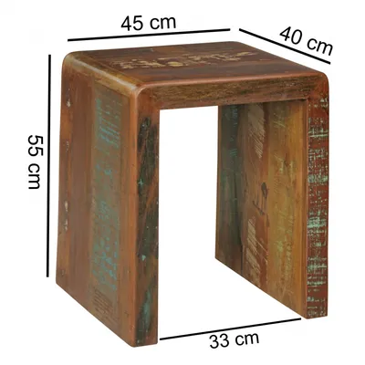 Obrázok produktu pre Bočný stolík Calcutta 45 x 40 x 55 cm | Masívne drevo