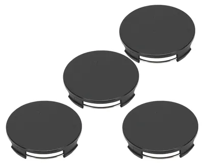 Imagen del producto de 4 tapacubos de 65 mm (2,6 pulgadas), antideslizantes, con sistema de sujeción rápida, de 62,2 mm de diámetro interior, universales, color