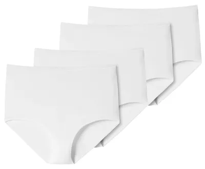 Produktbild von Schiesser Damen Maxislip 4-Pack 95/5 Organic Baumwolle - weiss - Größe 38