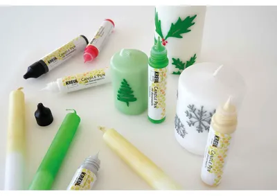 Produktbild von KREUL 49759 - Candle Pen 6er Set Winter Love, 6 x 29 ml, feine Malspitze, Farben