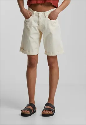 Produktbild von Urban Classics - Damen Organic Baumwolle Bermudahose - WHITESAND - W31