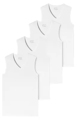 Produktbild von Herren Tanktop 4-Pack 95/5 - weiss - Größe XXL