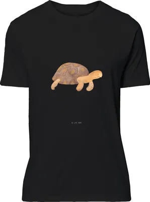 Produktbild von Mr. & Mrs. Panda T-Shirt Schildkröte Marschieren - Schwarz - Geschenk, S, Tshirt, Abenteuer, Shirt, Lieblingsmensch, Neustart, Meer, Schildkröten, Statement-Shirt