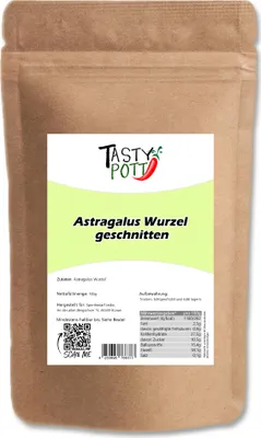 Produktbild von Tasty Pott Astragalus Wurzel geschnitten 250g