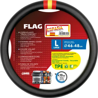 Obrázek produktu pro Potah volantu Lampa Flag Spagna, ze skeentexu - L - Ø 46/48 cm