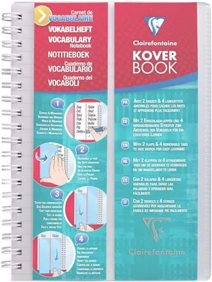 Produktbild von Clairefontaine 141820C Vokalbelheft Koverbook (liniert, 1 Mittelstrich, 11 x 17 cm, 50 Blatt, Deckel aus PP, transparent) 1 Stück