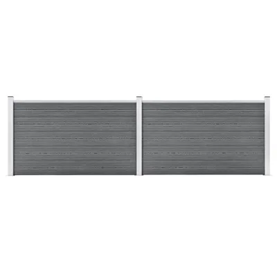 Image de Clôture de jardin WPC 353x106 cm Gris