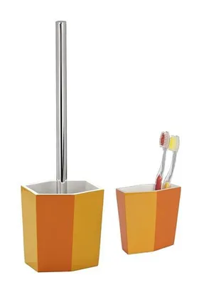 Image de set de salle de bain 2 pièces "BiColor" orange, set d'accessoires de salle de bain