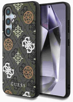 Obrázek produktu pro Guess 4G Printed Colored Peony Pattern MagSafe - Pouzdro pro Samsung Galaxy S25 (hnědý)
