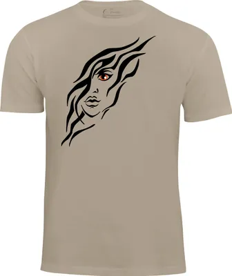 Produktbild von Cotton Prime® T-Shirt Art of Ladies Face S beige