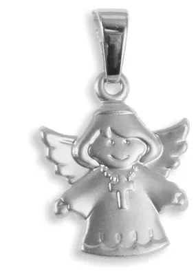 Produktbild von Schutzengel Anhänger: Kinder Kettenanhänger Engel Silber