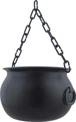 Image de Chaudron magique de sorcière avec chaîne noir 14cm - taille unique