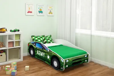 Immagine prodotto di ACMA letto per bambini letto per auto letto per bambini letto per auto junior set completo di materasso, rete a doghe e protezione anticaduta 160x80 cm - CAR-7