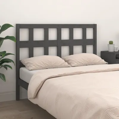 Produktbild von vidaXL Kopfteil Grau 165,5x4x100 cm Massivholz Kiefer - Kopfteil - Kopfteile - Bettkopfteil - Holzkopfteil