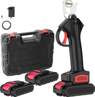 Image de Cisaille électrique sans fil, moteur sans balais, deux batteries, noir, deux batteries